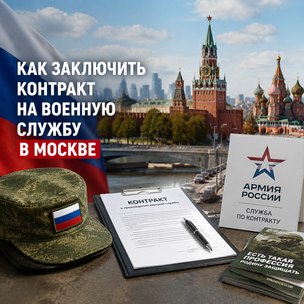 Как заключить контракт на военную службу в Москве