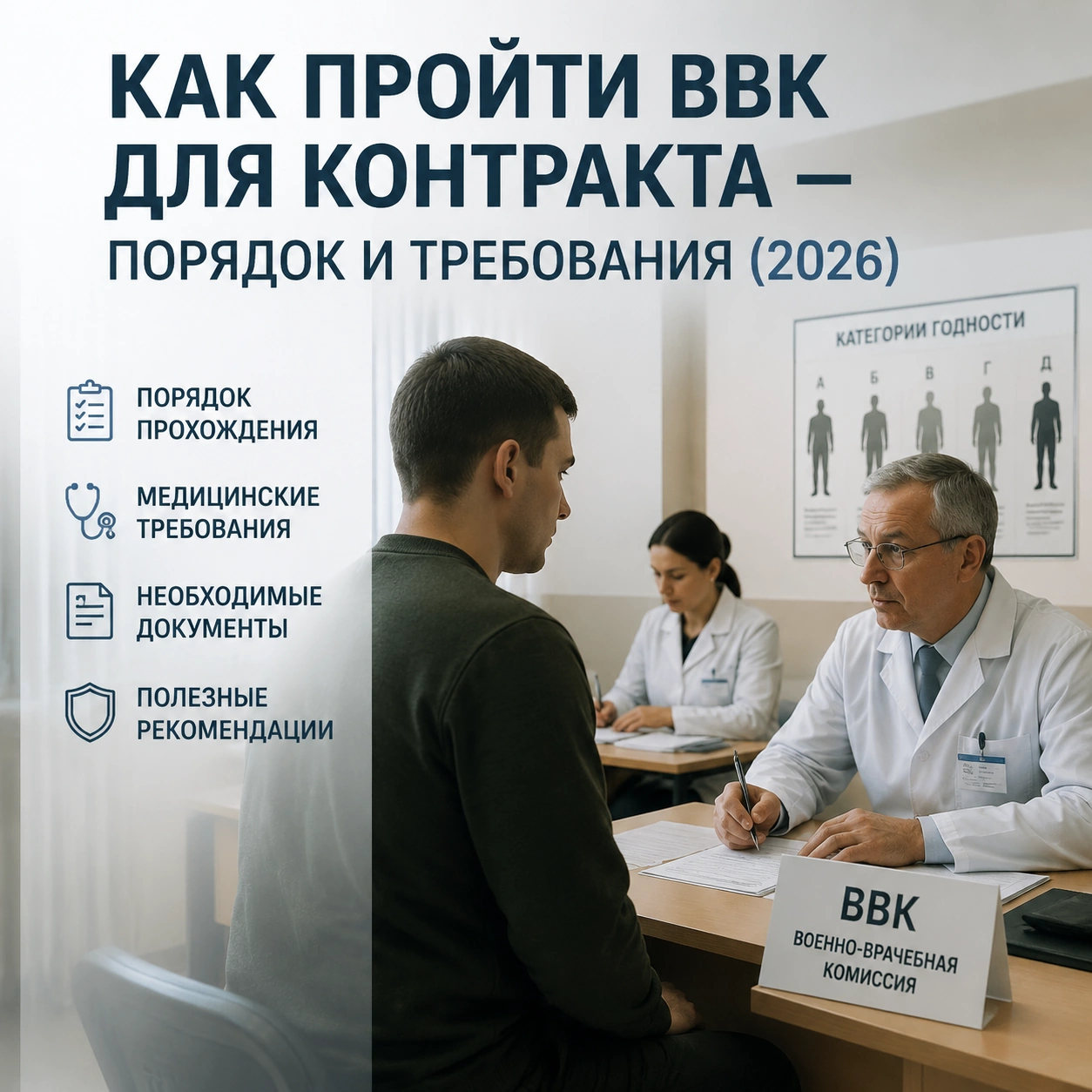 Как пройти ВВК для контракта — порядок и требования (2026)